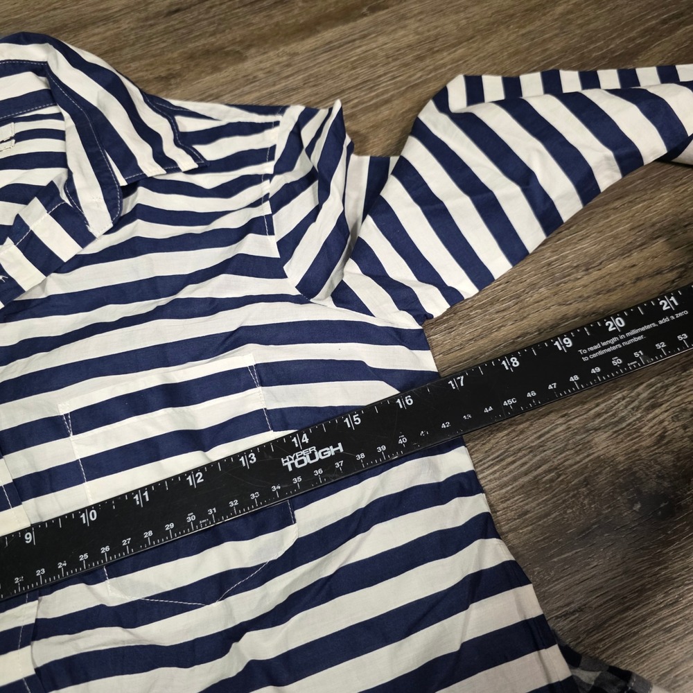 J.Crew Womens 0 2 Bundle 4 Boy Fit Shirts Gingham Striped Navy Red White - Picture 3 of 9